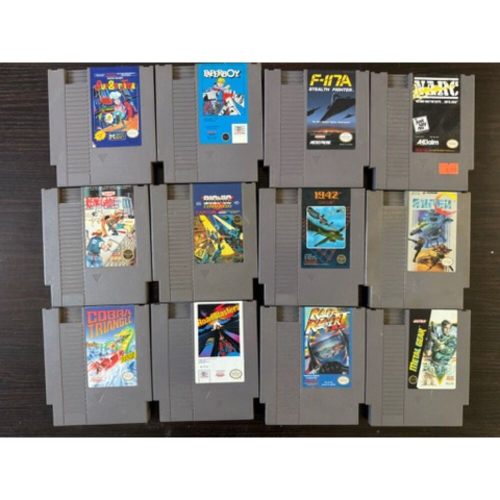 Lot of 12 Nintendo Entertainment System (NES) Games